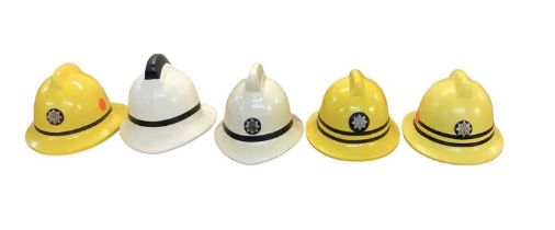Group of five Fire Brigade helmets including Suffolk Fire Service (5).