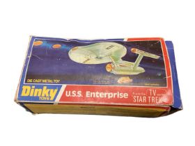 Dinky Star Trek U.S.S. Enterprise, boxed 358 (poor box), UFO Interceptor & Shado 2, Johnston Road Sw