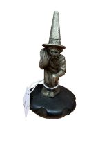 1930s nickel plated witch car mascot on radiator cap