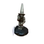 1930s nickel plated witch car mascot on radiator cap