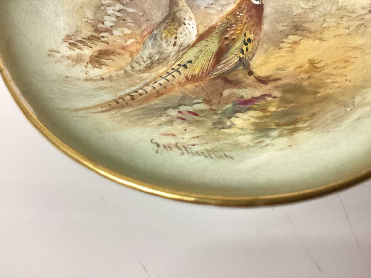 Group of Worcester porcelain to include a dish painted by Stinton (6 items) - Image 2 of 12