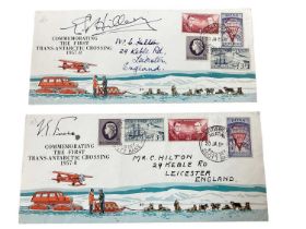 Autograph Sir Edmund Hillary and V Fuchs hand-signed Ross Dependency 1958 cover with Scott Base Camp