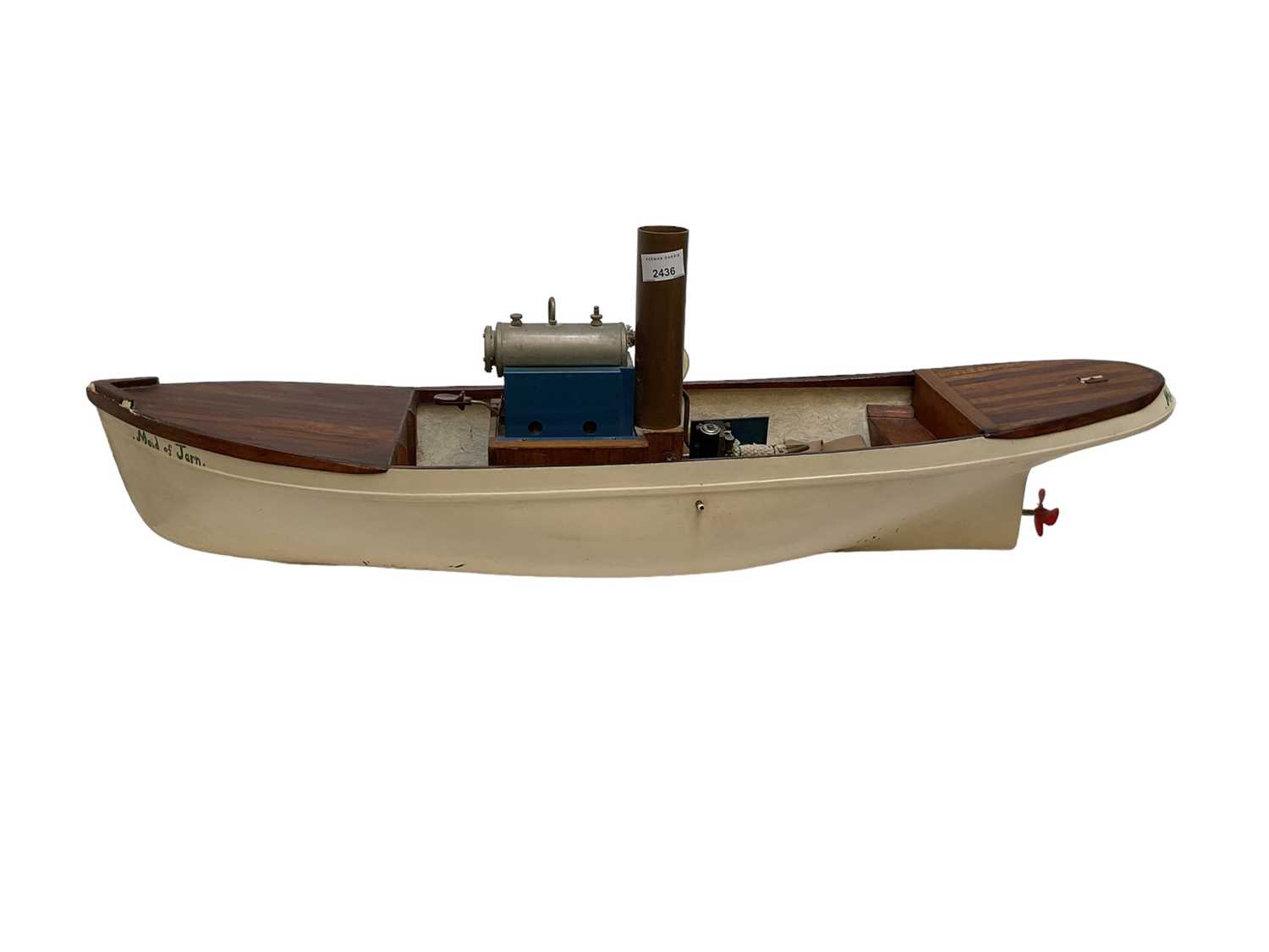 Scratch built pond yacht with steam engine