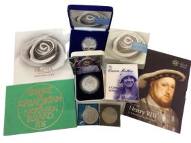 G.B. - Mixed Royal Mint coinage to include silver proof Diana Memorial Five Pounds 1997