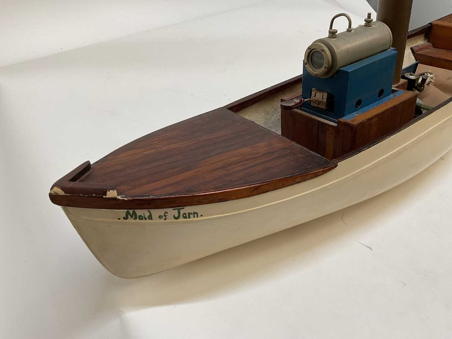 Scratch built pond yacht with steam engine - Image 2 of 4