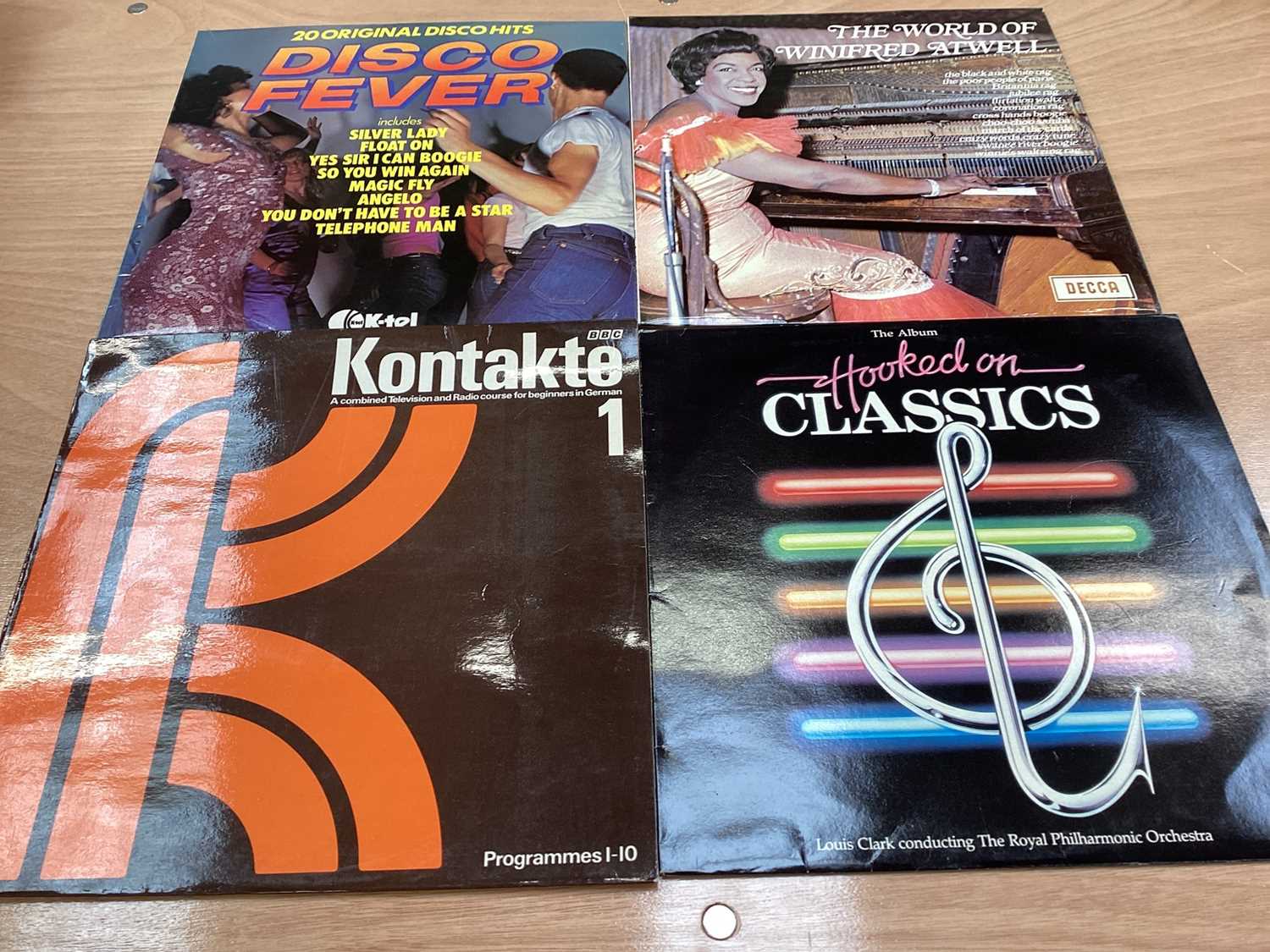 Box of records including ABBA, The Shadows, etc - Image 2 of 14