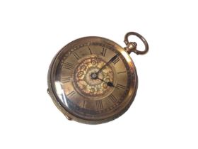 Victorian 18ct gold cased fob watch
