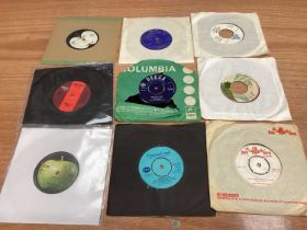 Box of 45s, including the Shangri-Las, Bob B. Soxx,