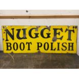 Large original 'Nugget Boot Polish' enamel sign, 122cm x 45cm