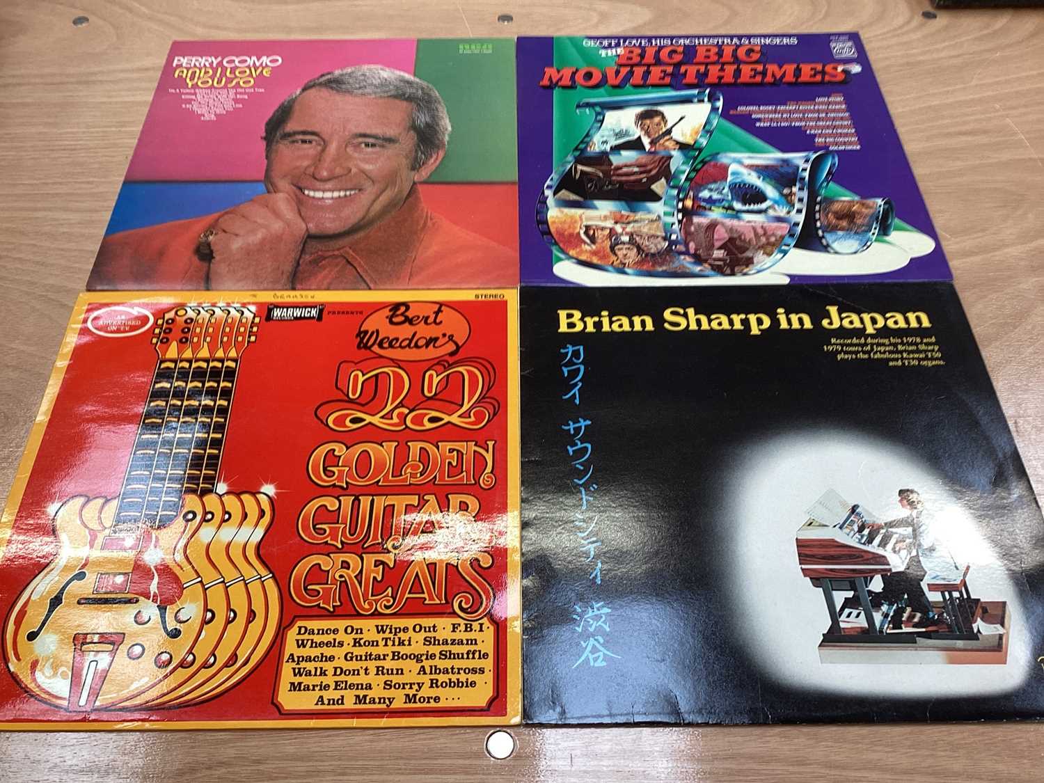 Box of records including ABBA, The Shadows, etc - Image 11 of 14