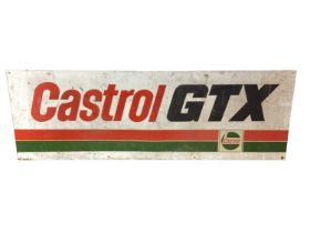 Large Vintage Castrol GTX metal garage sign, 183 x 61cm