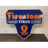 Reproduction Firestone Tires enamel sign, 61cm wide