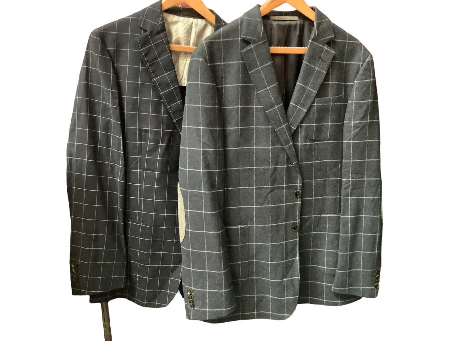 Ermenegildo Zegna navy pin-strip wool jacket with linen and silk lining, navy pin-strip jacket by No
