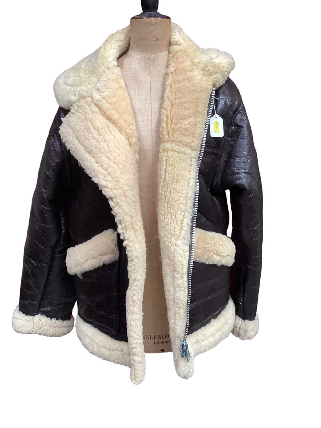 Vintage leather and sheepskin Irvin flying jacket