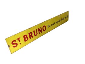 Large original enamel sign - 'St. Bruno - the most popular flake of all' - 229cm x 38cm