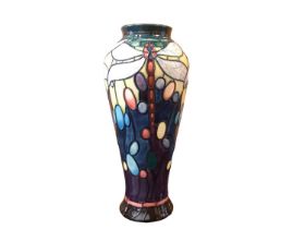 Moorcroft pottery vase decorated in the Favrille pattern
