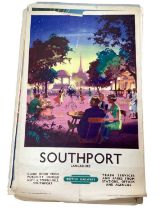 Original British Railways poster for Southport, printed by Jordison & Co., the sheet measuring 101cm