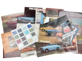 Collection of 1960s and 70s Vauxhall and Opel sales brochures, price lists and related ephemera, (ap