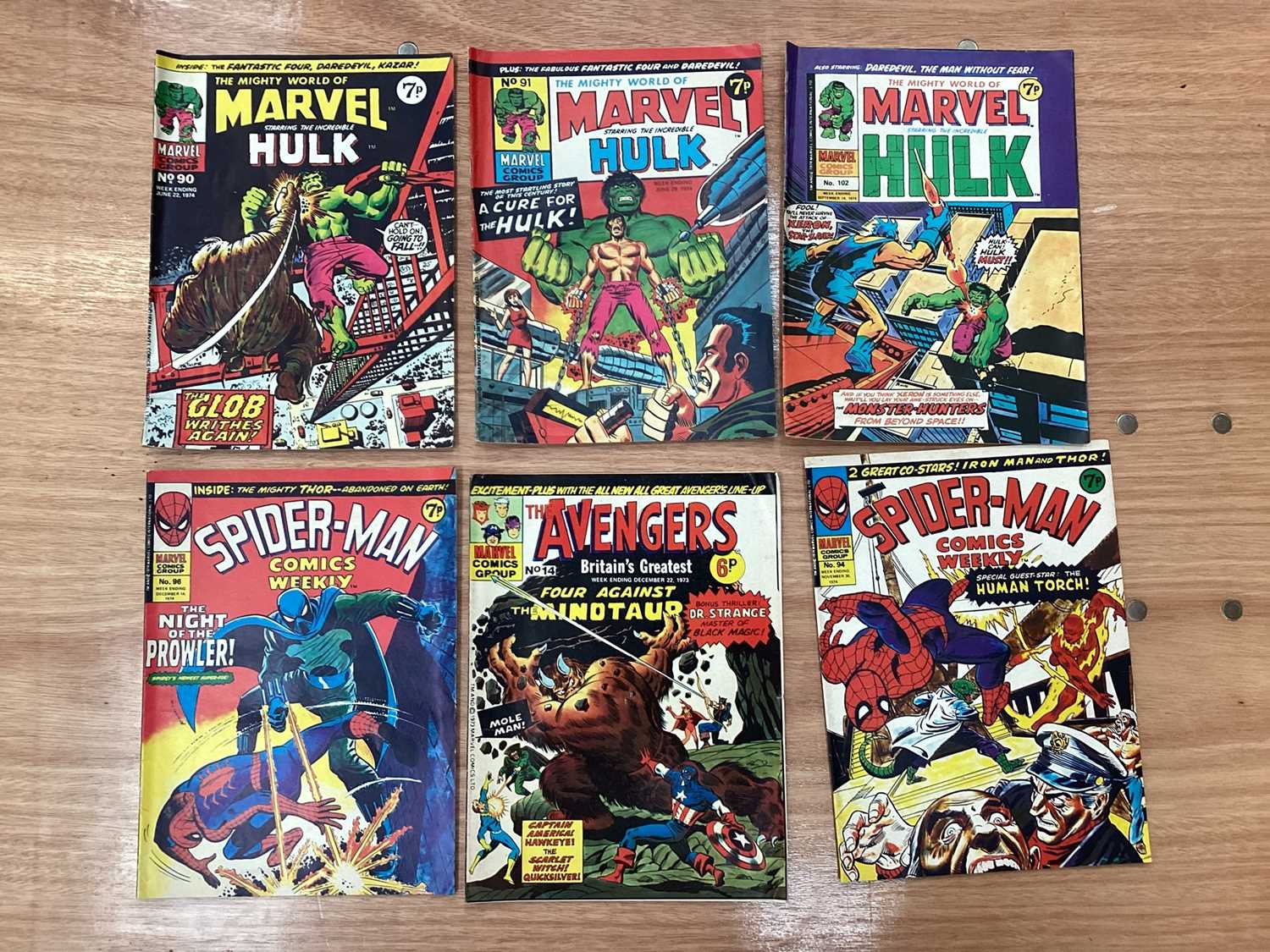 Quantity of Marvel Weekly Magazine's to include Spider-Man comics weekly, The Avengers, Marvel starr