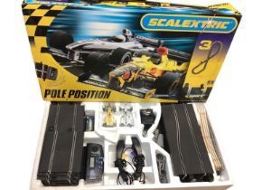 Scalextric Pole Position Advanced Track System with Jordan & Williams F1 racing cars, boxed