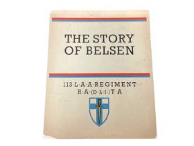 Scarce Wartime British Official leaflet ' The Story of Belsen' with disturbing images and descriptio
