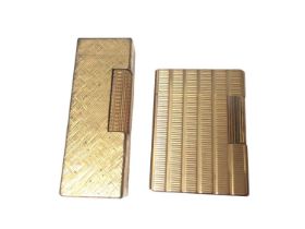 Dunhill gold plated lighter and DuPont gold plated lighter (2)