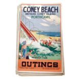 Original British Railways poster for Coney Beach, with artwork by Jackson Burton, printed by Beck-In