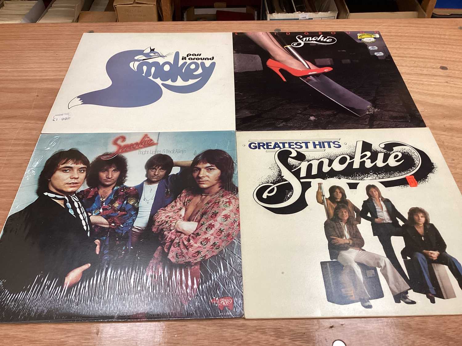 Box of LP records including Smokie, Slade, Shadows, Fergal Sharky and compilations - Image 2 of 38