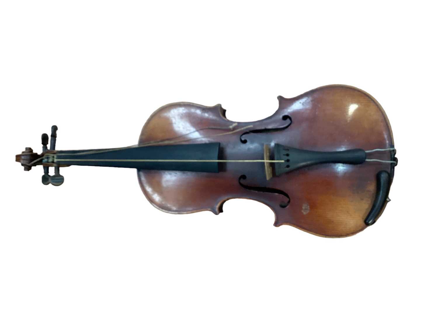 19th century Continental violin, cased - Image 2 of 11