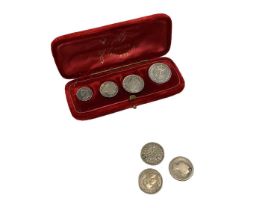 G.B. - Four coin silver Maundy set in plush red case of issue 'Jubilee Year'