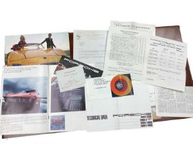 Collection of 1960s and 70s Mantra and Porsche sales brochures, price lists and related ephemera, (a