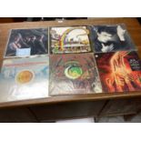 Box of mixed LP records including Rolling Stones (mono LK 4605), David Bowie, Rainbow Folly (limited