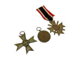 Nazi War Merit Cross with swords, Nazi War Merit Cross & Nazi War Merit Medal (3)