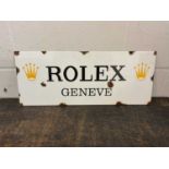 Reproduction Rolex enamel sign, 60cm x 24cm