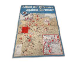 Original Second World War Poster- 'Allied Air Offensive against Germany Up to January 1st 1941', pri