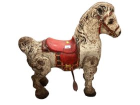 Collection of Triang to include wheeled dog, wheeled horse, toqwer duck, also zebra hobby horse