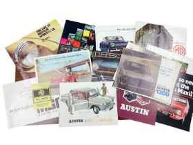 Collection of 1960s and 70s Austin and MG sales brochures, price lists and related ephemera, to incl