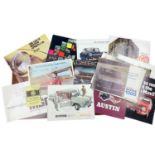 Collection of 1960s and 70s Austin and MG sales brochures, price lists and related ephemera, to incl