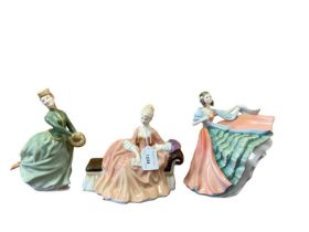 Six Royal Doulton figures - Reverie HN2306, The Bedtime Story HN2059, Lynne HN2329, Ann HN3259, Grac