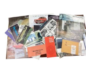 Collection of 1960s and 70s Ford sales brochures, price lists and related ephemera, to include Capri