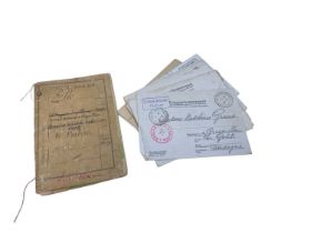 19th century French military passbook 1881 and lot Second World War French prisoner of war in German