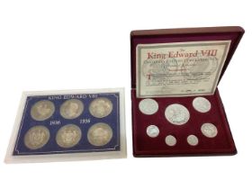 G.B. - King Edward VIII Centenary silver pattern seven coin collection (N.B. Cased with Certificate