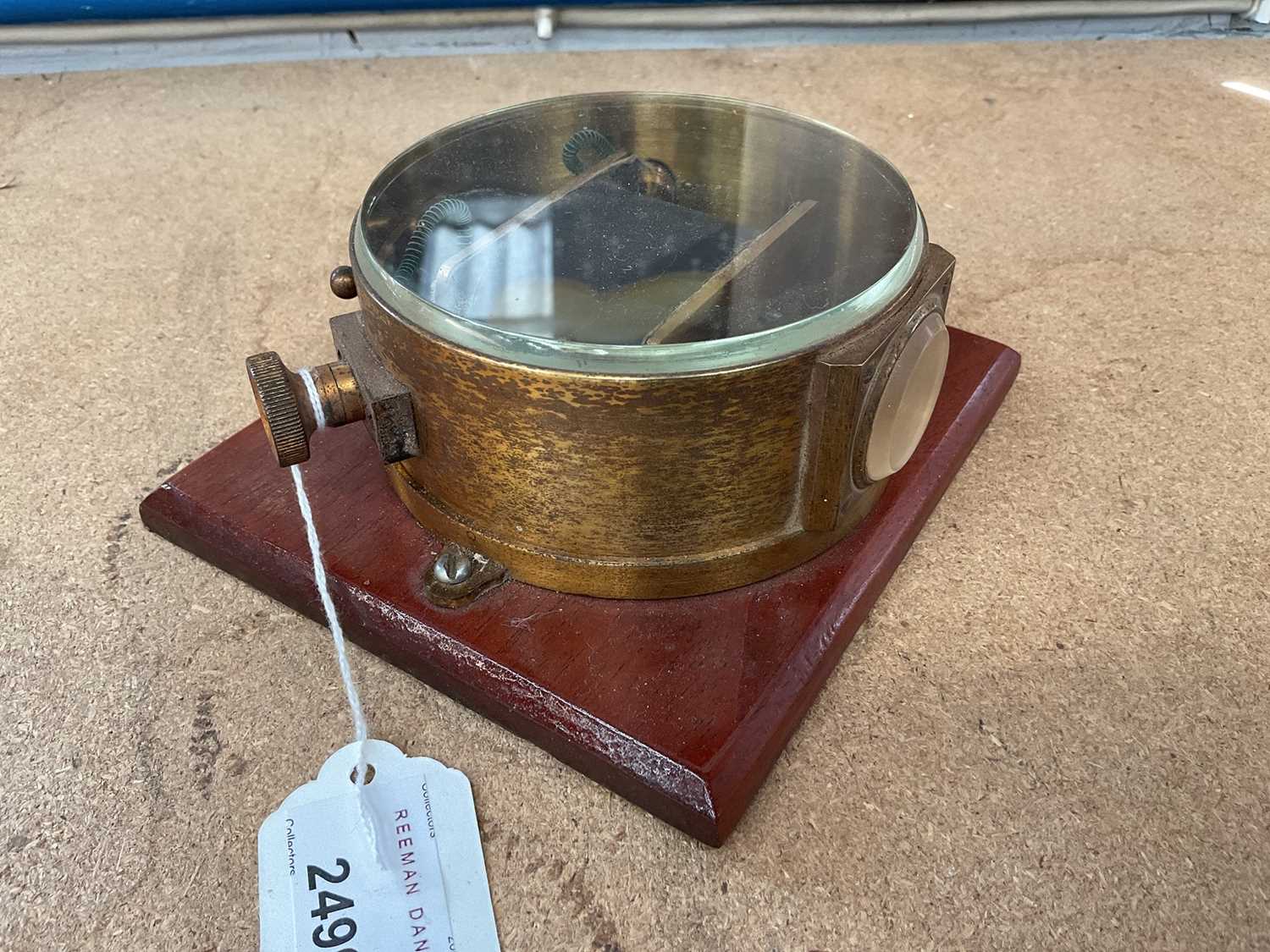 Lacquered brass and mahogany galvanometer by H. W. Sullivan - Image 2 of 2