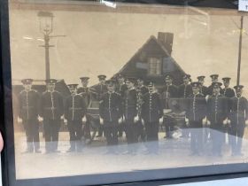 Local interest- Framed photograph taken at Mistley, Essex, of the Volunteer Battalion Essex Regiment