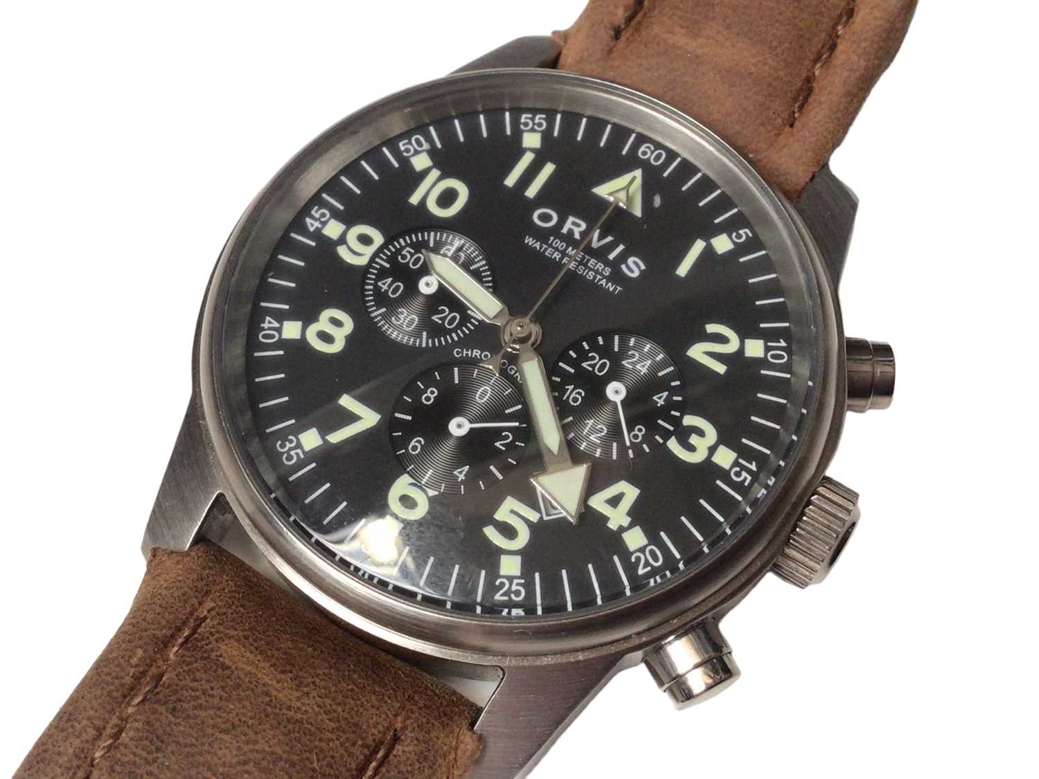 Orvis Chronograph military style wristwatch and a Rotary Chronospeed wristwatch (2) - Image 3 of 6