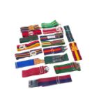 Collection of British military stable belts to include Queens Royal Irish Hussars, Parachute Regimen