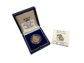 G.B. - Gold Proof Half Sovereign 1986 (1 coin) boxed with certificate of authenticity