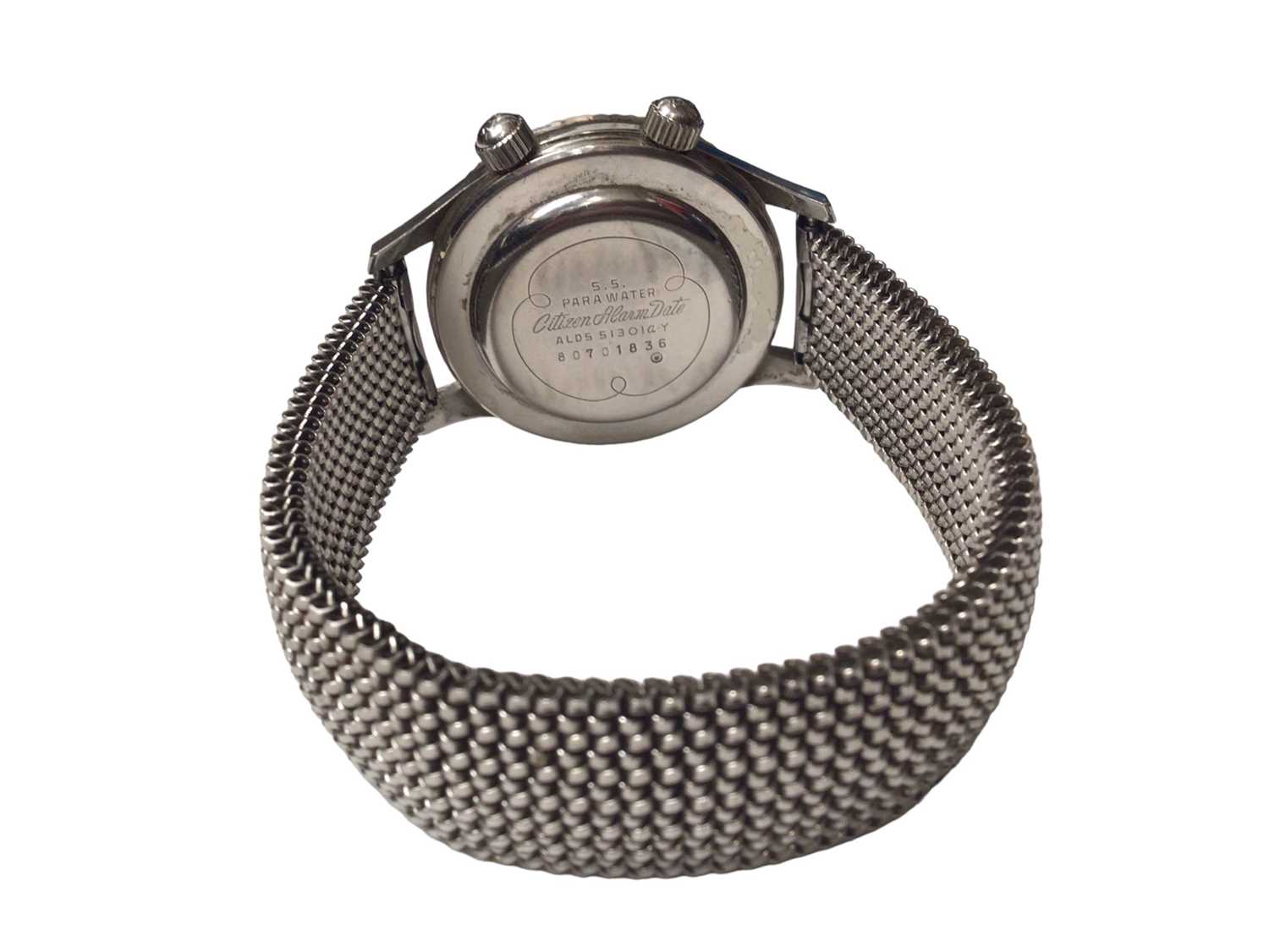 Gentlemen's Citizen Alarm Date stainless steel wristwatch - Image 4 of 4