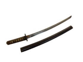 19th century Japanese Wakasashi sword with sheath