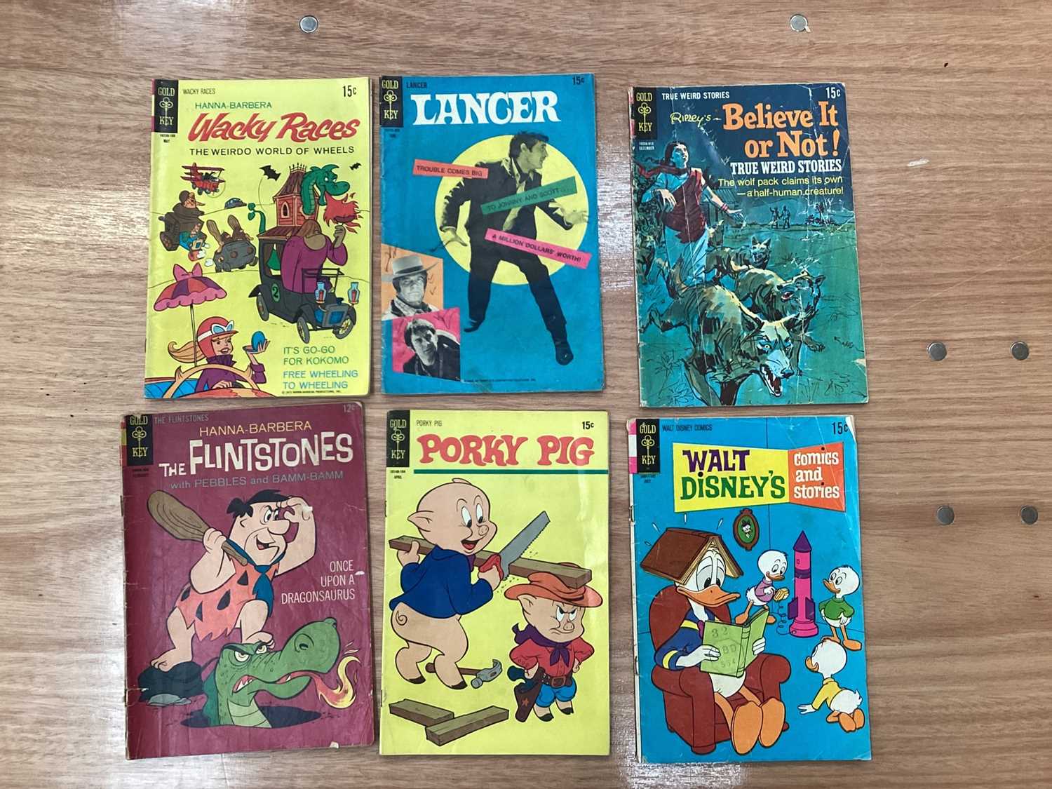 Gold Key Comics, to include Wacky Races #3, The Flintstones, Walt Disney Chip n Dale, Moby Duck, Don